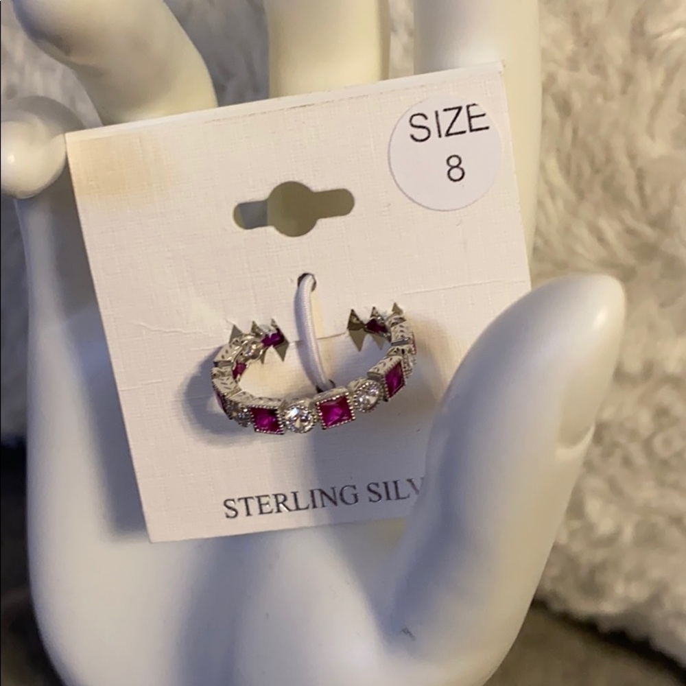 Nwt Ss Sz And Ruby Colored Rhinestone - image 1